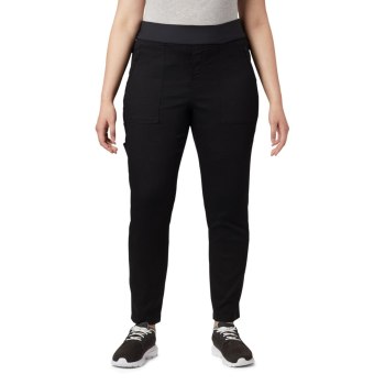 Columbia Ženske Hlače - Pinnacle Peak Hybrid Plus Size Crne | NFVE-94603